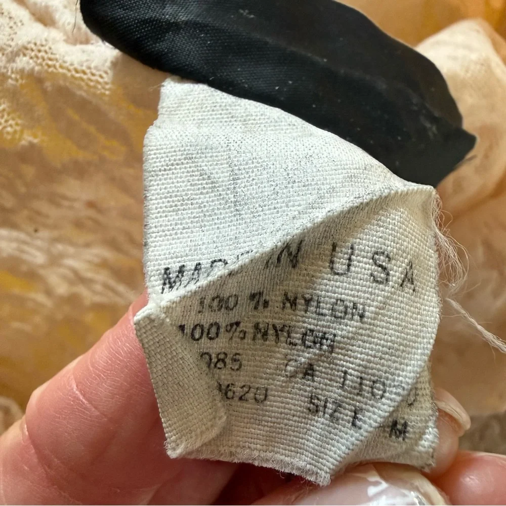 UNDERCOVER WEAR Vintage Pale Pink Boudoir Romper Jumpsuit Pants Slip Size Medium - Picture 10 of 12